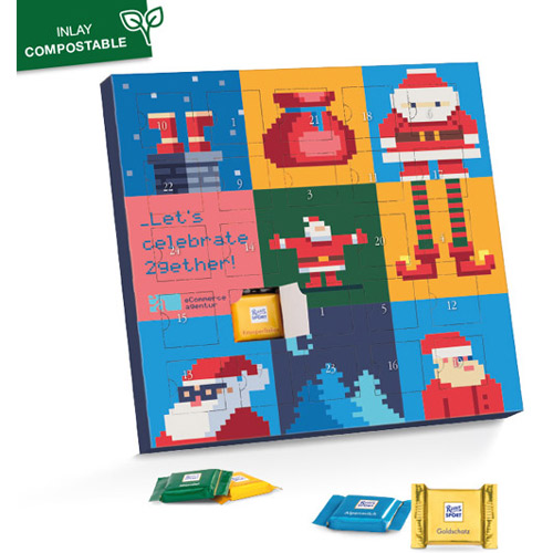Mini Bar Promotional Advent Calendar Ritter Sport Branded Chocolates
