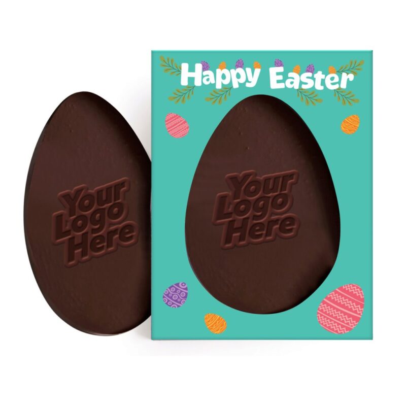 Promotional Branded Eco Easter Egg Window Box - Milk Chocolate - Bespoke Egg
